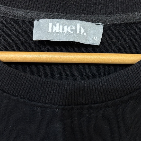 Blue b. Embroidered Black Crew Neck Sweater - Picture 3 of 3
